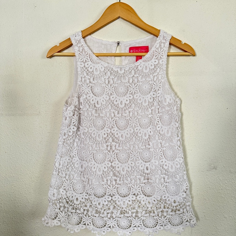 Romantic boho crochet sleeveless top - Lilly Pulitzer for Target - XS